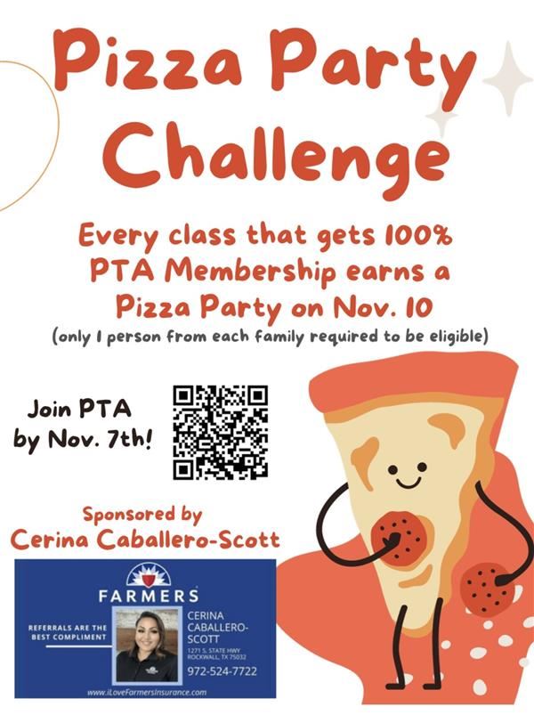  Flyer for pizza party challenge